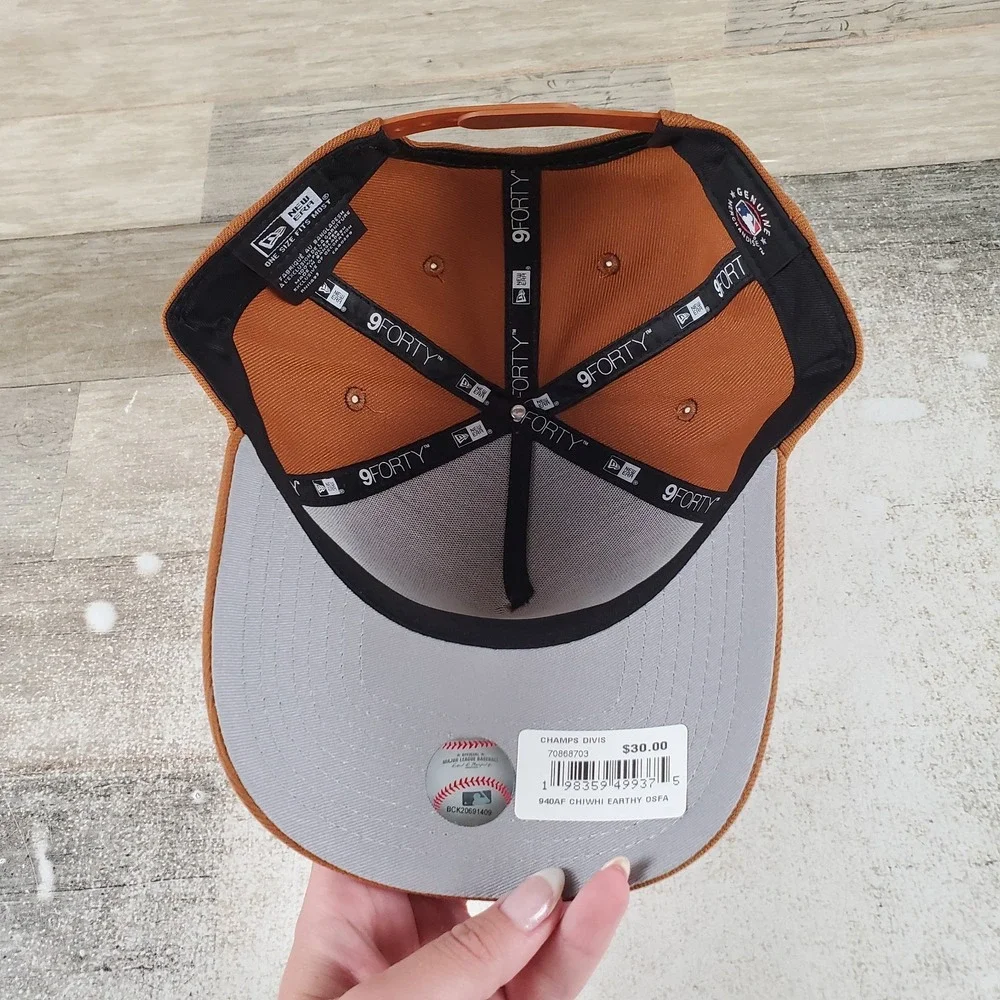 New Era 9Forty A-Frame Chicago White Sox Snapback Hat Earthy Brown & White